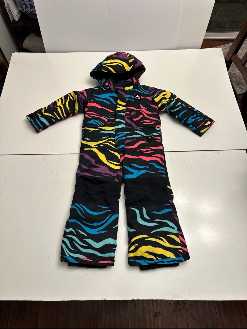 Kids Burton Colorful Hooded Insulated Snowsuit One Piece Winter Ski Suit